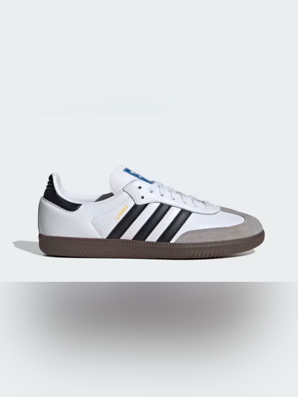 adidas Samba White Black Leather Low-Top Sneakers